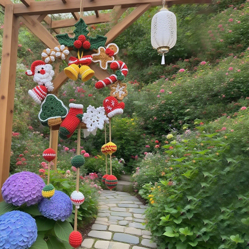 Diy Handmade Christmas Wreath Crochet Kit - Christmas Celebration Gifts | Christmas Home Ornament - image 4