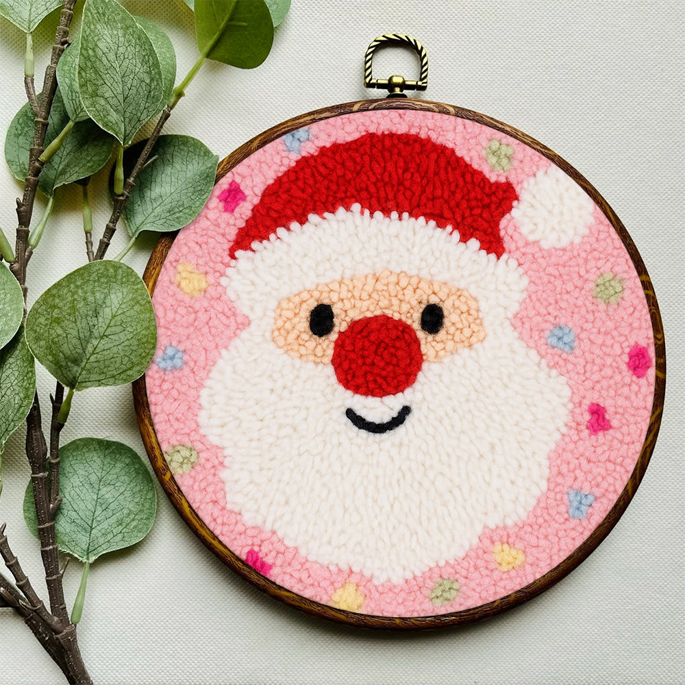 Adorable Santa Claus Punch Needle Kit - Christmas Celebration Gift | Perfect Diy Handicraft For Kid  - image 8