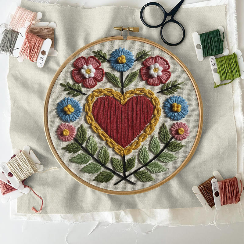 Rubbyoo Embroidery Kit - Charming Heart | Diy Handmade Craft | Nice Gifts For Mom - image 5