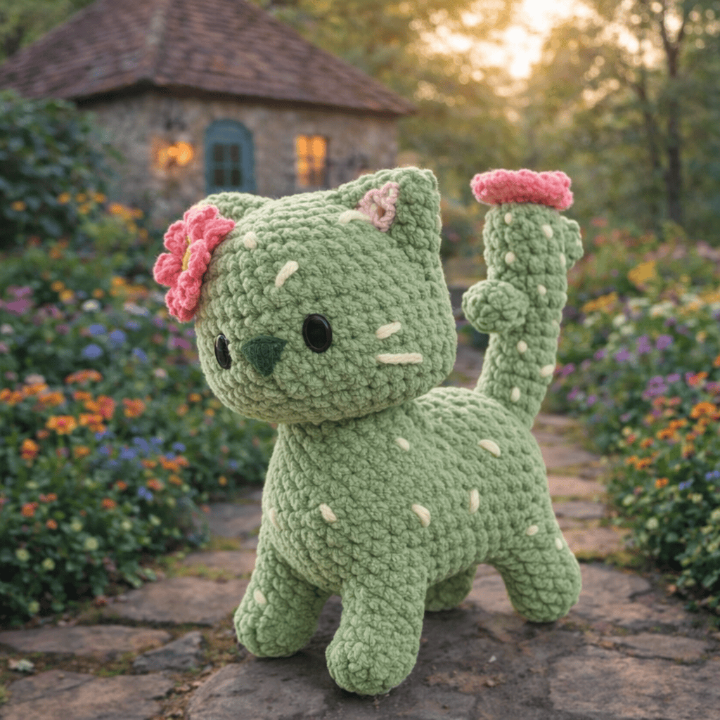 Diy Handmade Cactus Kitten Crochet Kit - Unique Kids Toy | Adorable Gift For Cat Lovers - image 3