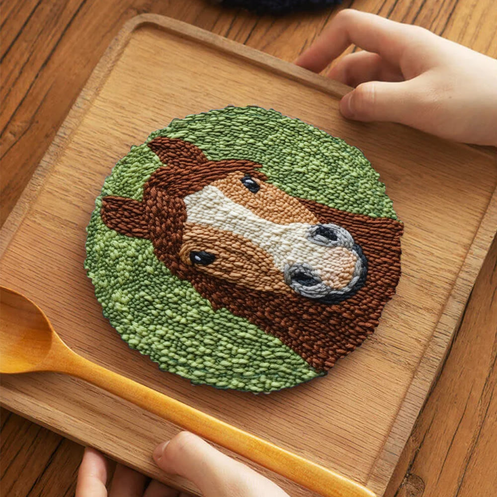 Brown Pony Punch Needle Kit - Lovely Animal Handicraft | Creative Festival Gift  - image 13