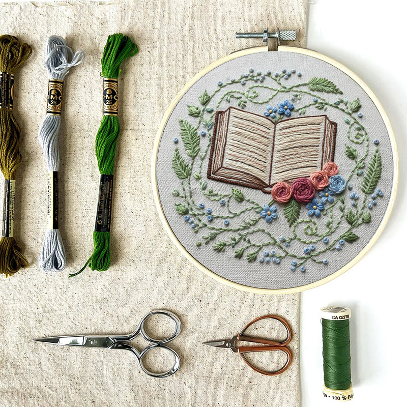 Rubbyoo Embroidery Kit - Blooming Book | Diy Hoop Art | Creative Home Ornament - image 12