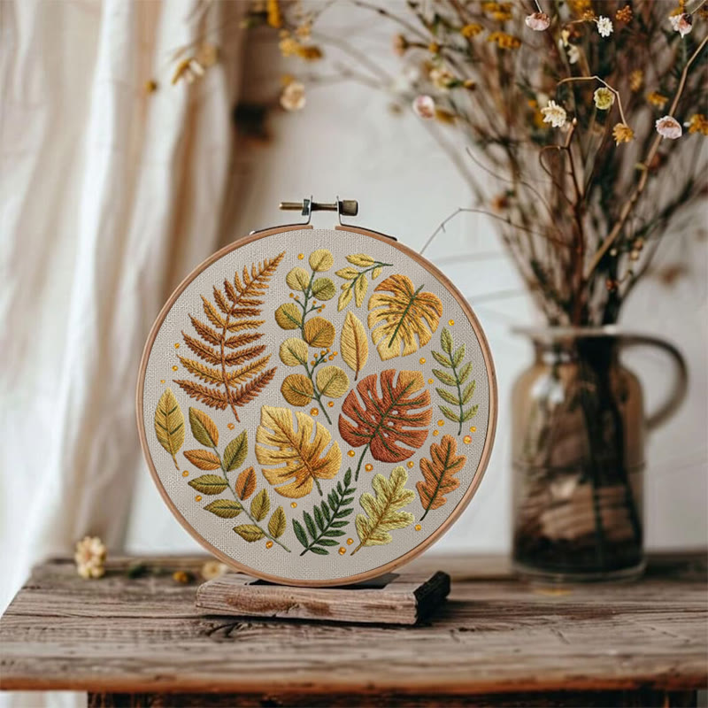 Rubbyoo Embroidery Kit - Autumn Leaf Medley | Cozy Handwork | Seasonal Statement - image 3