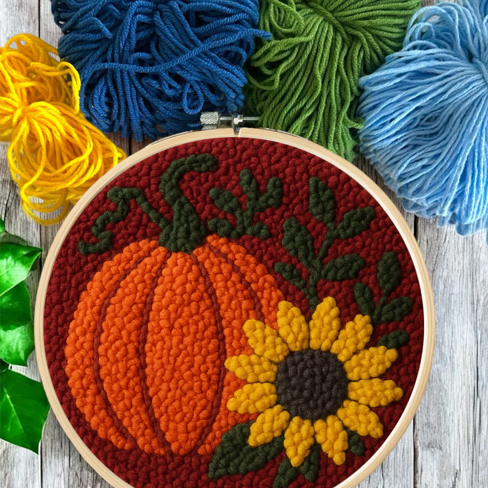 Harvest Pumpkin Punch Needle Kit – Easy Diy Project | Vibrant Fall Handmade Decoration - image 7