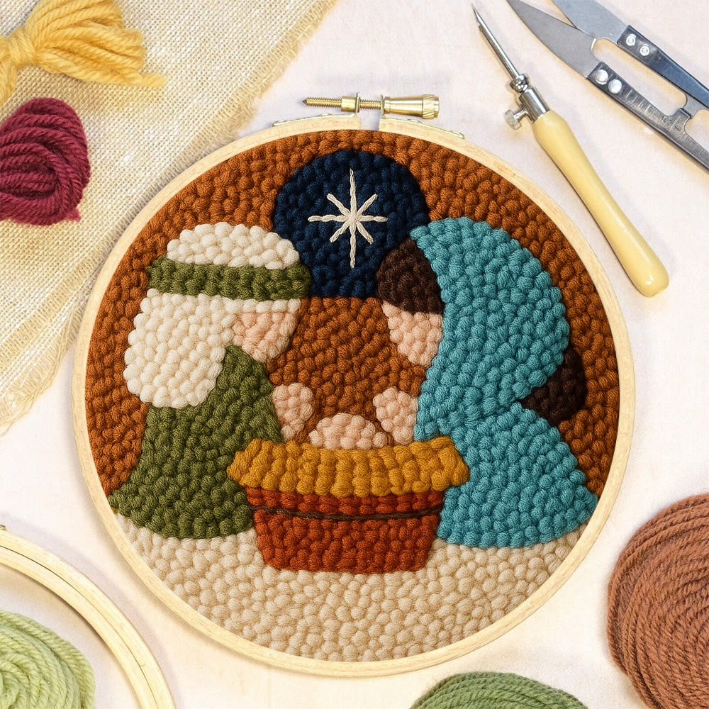 Nativity Scene Themed Punch Needle Kit – Easy DIY Choice | Fun Handmade Craft - image 9