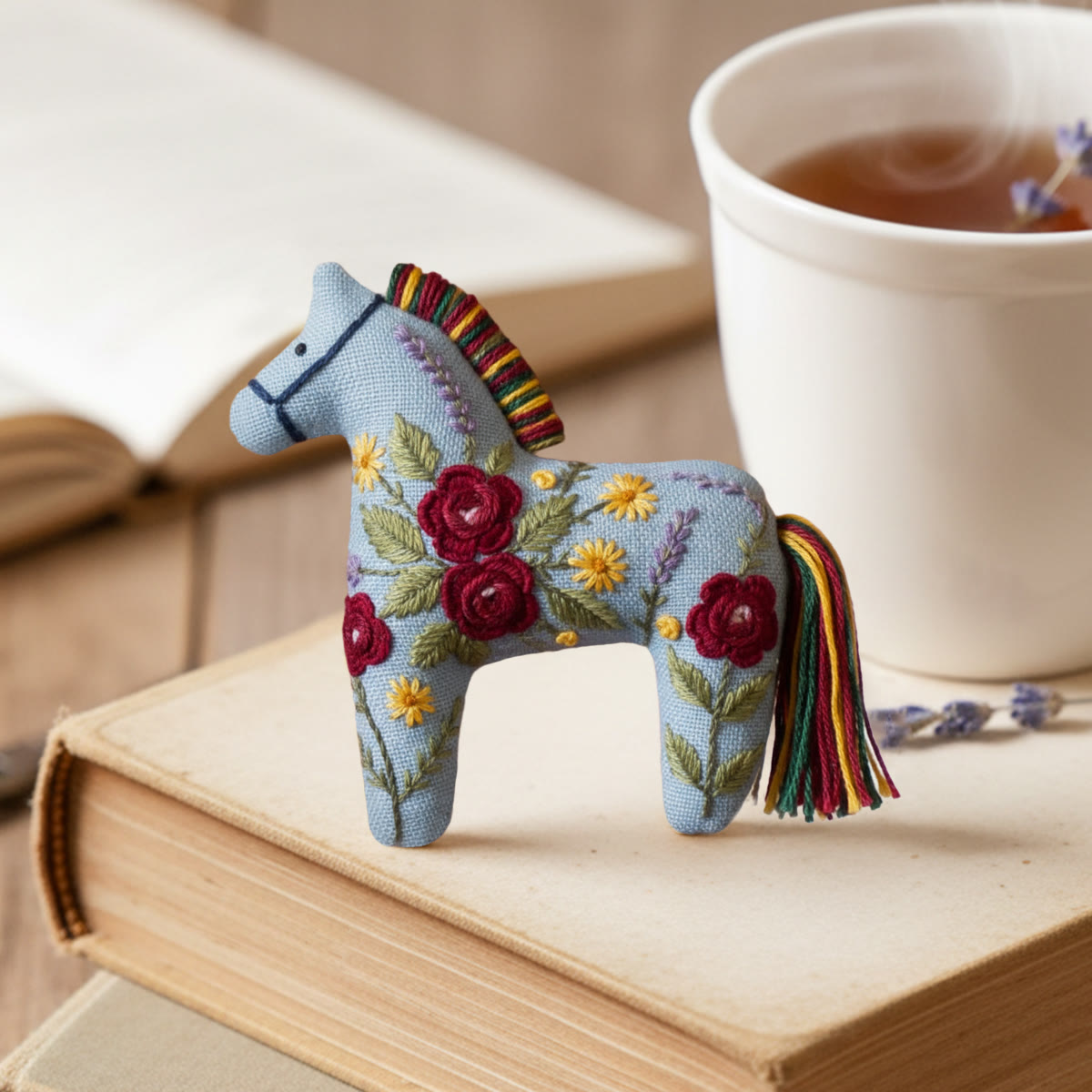 Rubbyoo Horse Embroidery Kit - Charming Flower | Zodiac Animal Ornament | Creative Handmade Craft - image 5