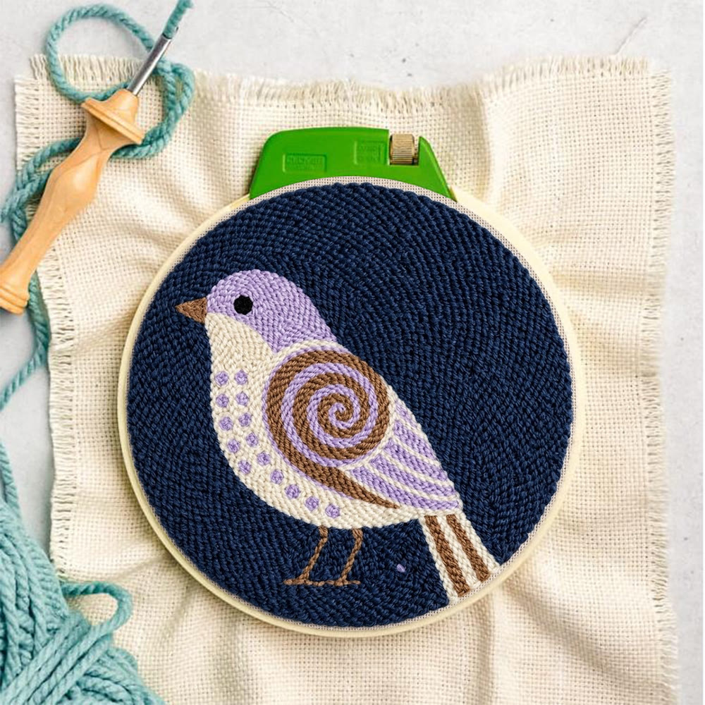 Little Bird Punch Needle Kit - Diy Yarn Craft | Handmade Hanging Ornament - image 10