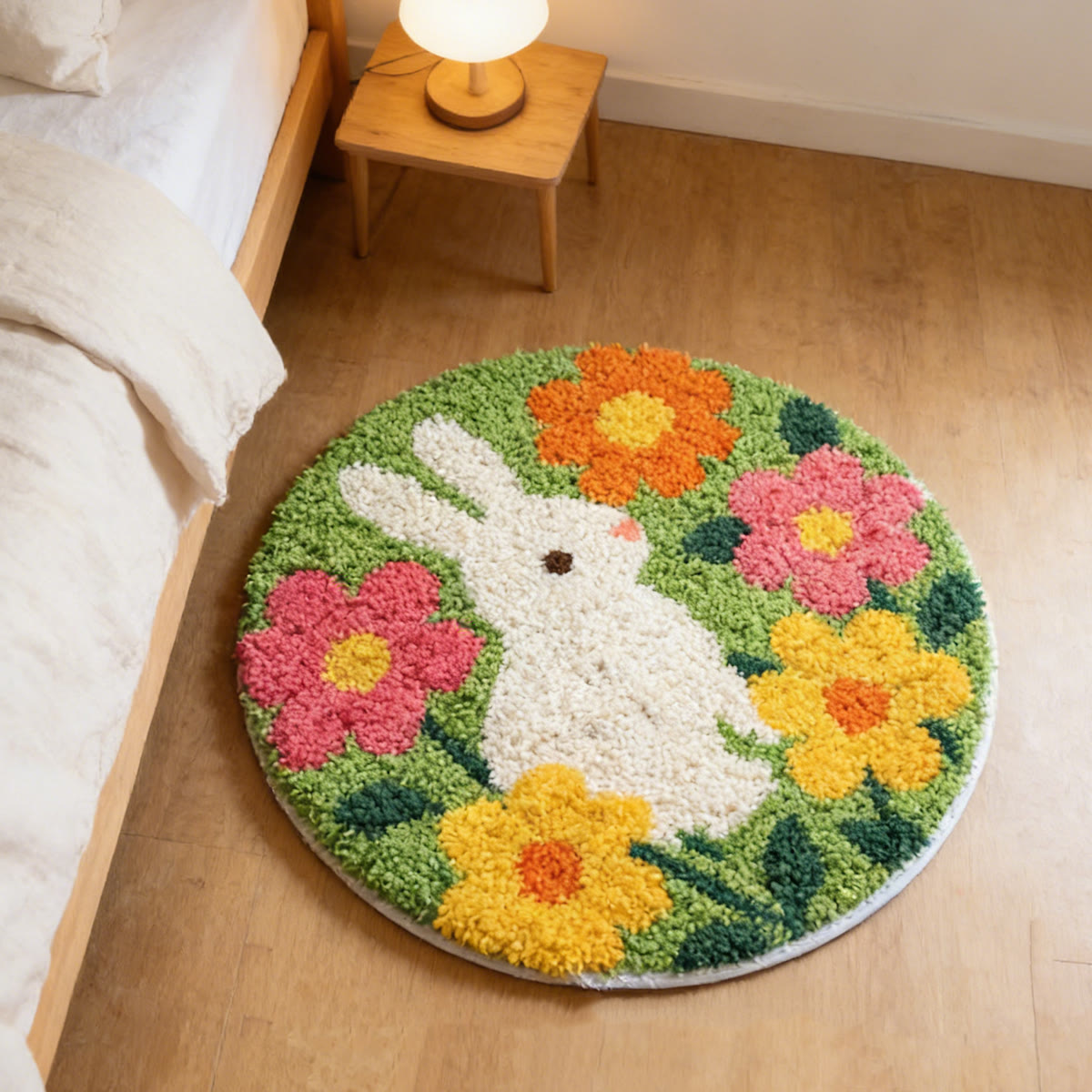 Rubbyoo Latch Hook Rug Kit - Cute Rabbit | Diy Handmade Art For Beginner | Perfect Easter Craft - image 3