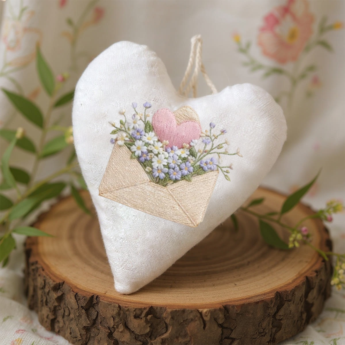 Rubbyoo Heart Embroidery Kit - Envelope Flower Heart | Charming Handmade Gift | Diy Needlecraft - image 7