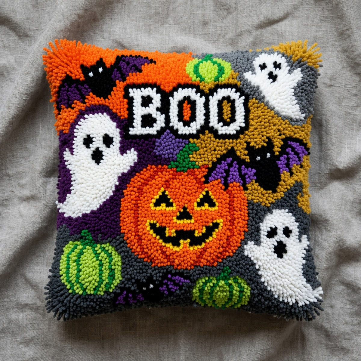 Rubbyoo Latch Hook Pillow Kit - Halloween Bash | Memorable Halloween Gift |  Nice Handicraft For Beginners - image 8