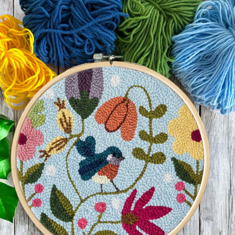 Colorful Bird And Blooming Floral Punch Needle Kit – Charming Handmade Gift | Beginner-friendly Diy - image 10