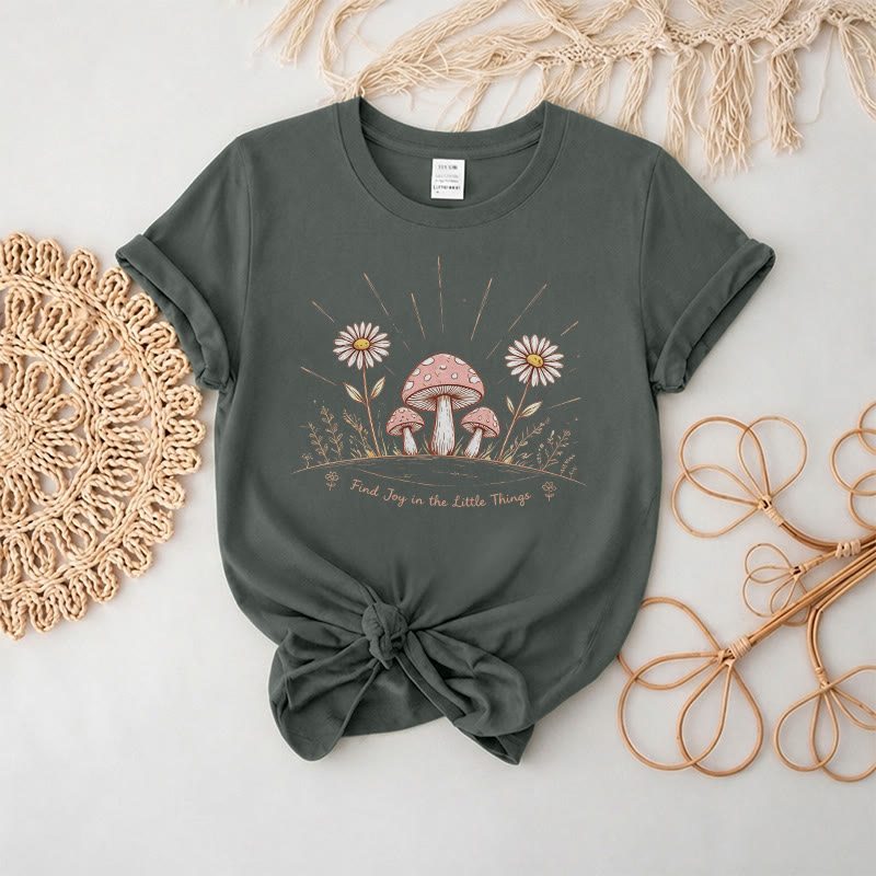 Rubbyoo Mushroom Garden  Graphic Tee  - Fashionable & Skin-Friendly Clothing | Multiple Color Options Tee - Dark Gray - 2XL - image 10
