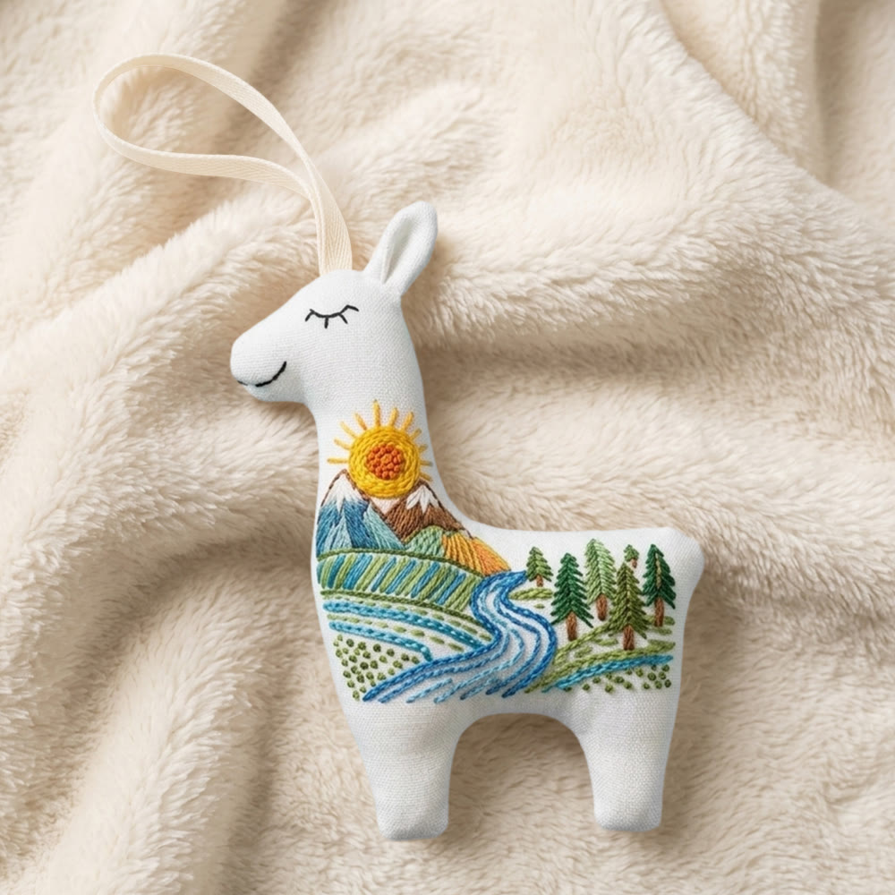 Rubbyoo Llama Embroidery Kit - Forest Soul | Alpaca Handmade Craft | Creative Sewing Art - image 6