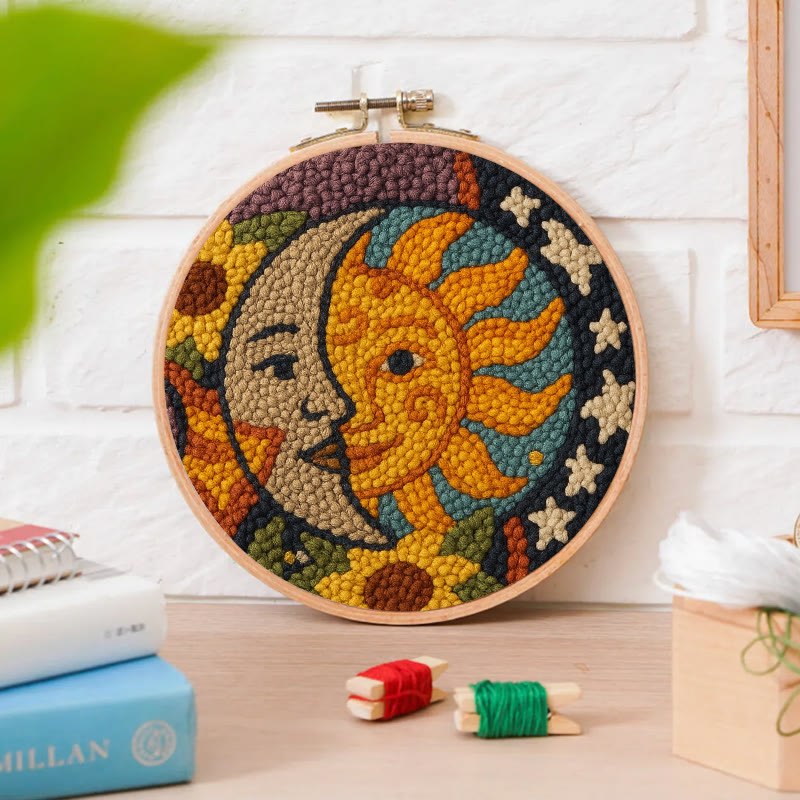 Sun And Moon Punch Needle Kit - Creative Yarn Decor | Perfect Gifts For Crafter  - image 9