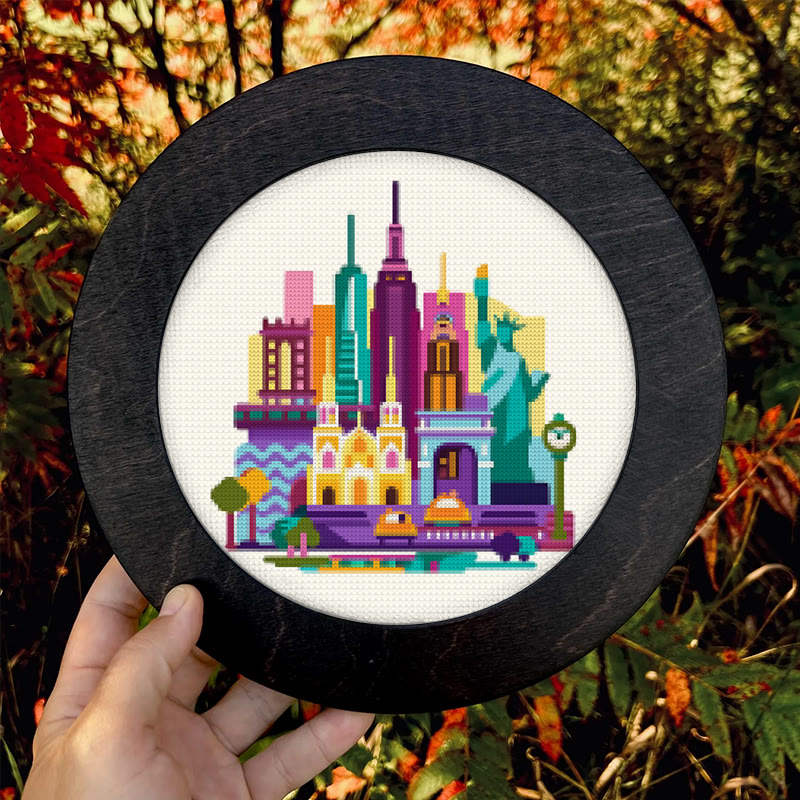  Cross Stitch Kit - Skyscrapers | Fashionable Home Decor | Beginner Stitch Craft - image 9