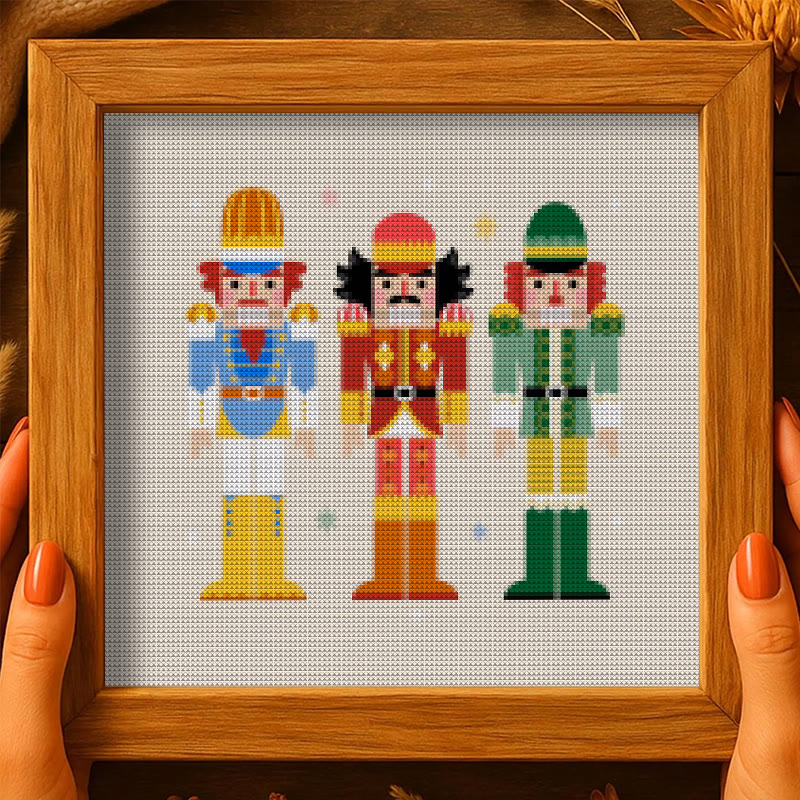 Cross Stitch Kit - Nutcracker Soldiers | Diy Handmade Artwork | Christmas Home Ddecor - image 6
