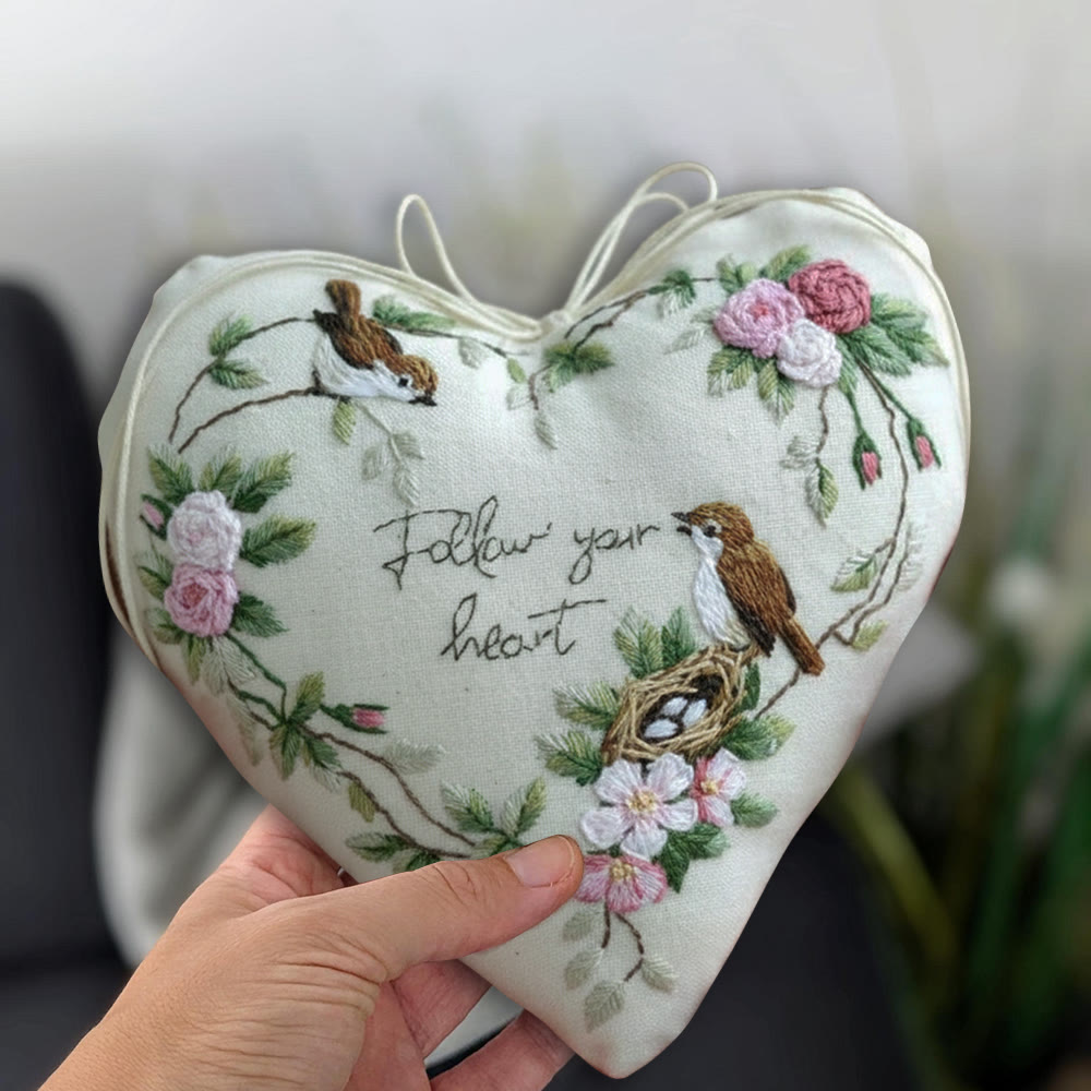 Rubbyoo Heart Embroidery Kit - Follow Your Heart | Handmade Heart Decor | Diy Craft For Friend  - image 9