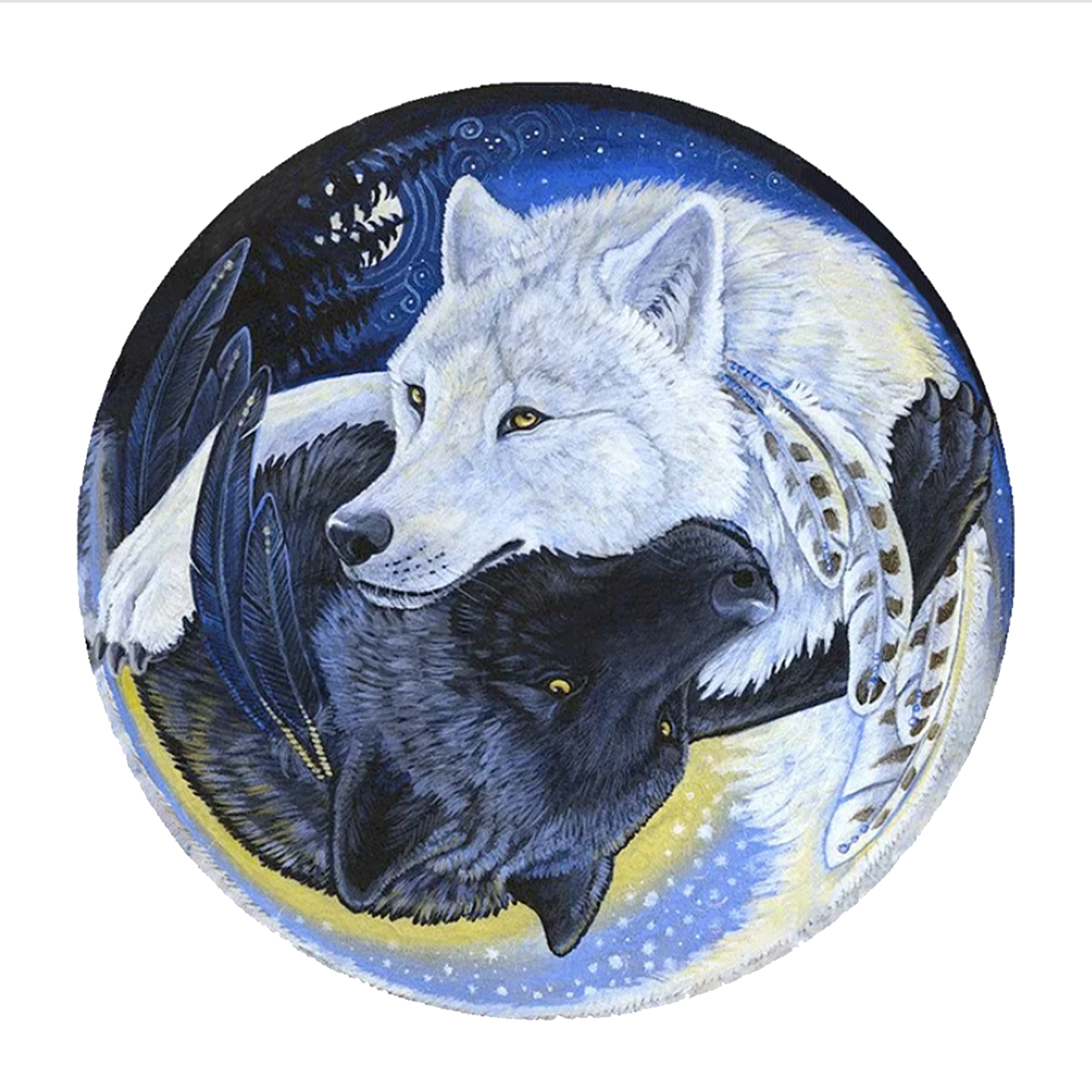 Black and White Wolf - Wooden Jigsaw Puzzles