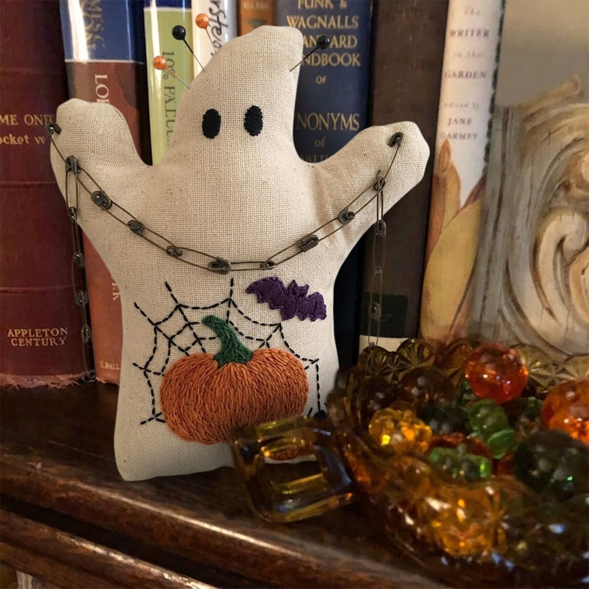 Rubbyoo Ghost Embroidery Kit - Cozy Harvest Season | Diy Autumn Halloween Room Decor | Beginner-friendly Design - image 5