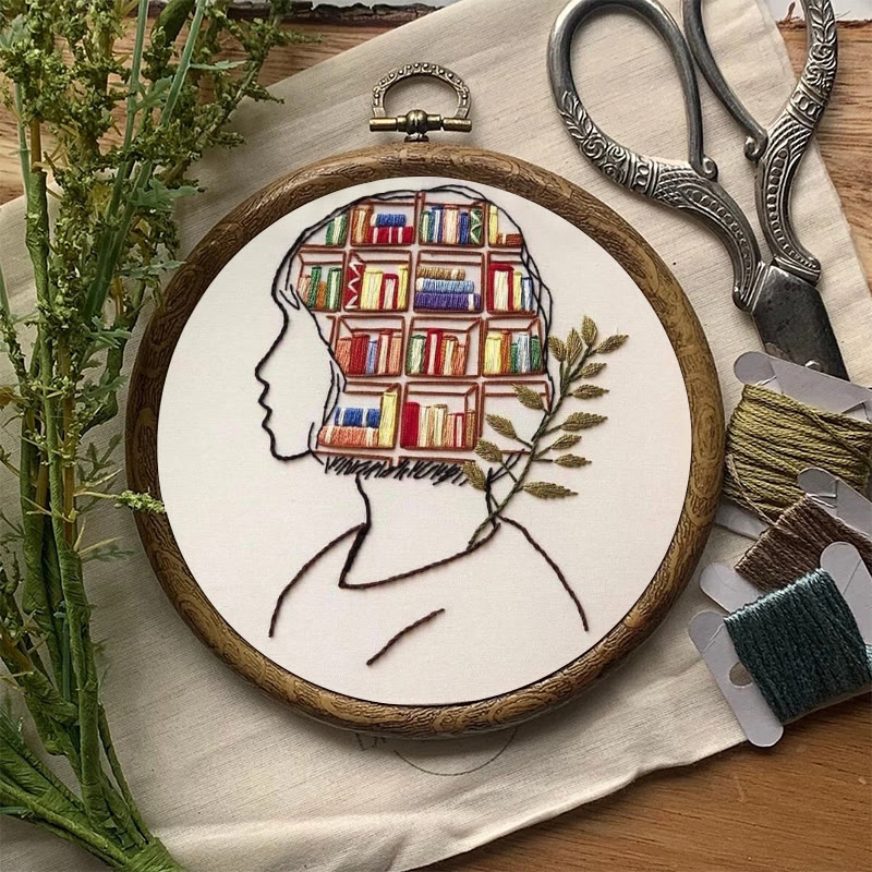 Rubbyoo Embroidery Kit - Book In Mind | Perfect Gifts For Book Lovers | Diy Bookshelf Ornament - image 7
