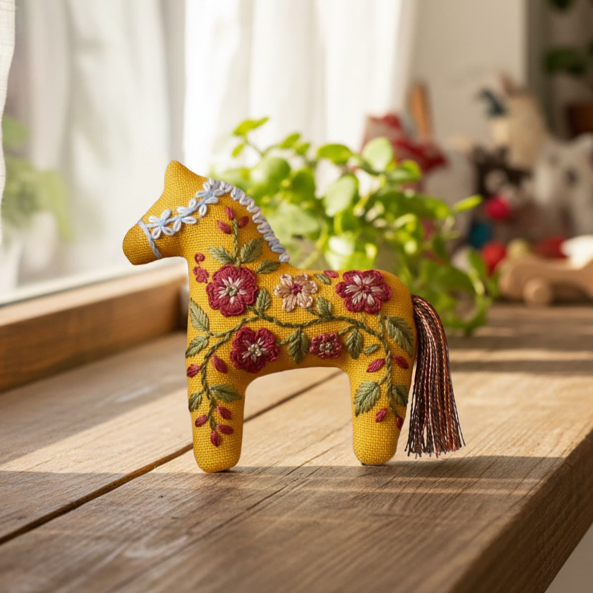 Rubbyoo Horse Embroidery Kit - Wildflowers  | Unique Bag Accessory |  Unique Handmade Gift - image 6