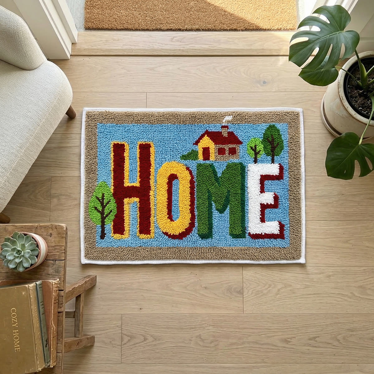 Rubbyoo Latch Hook Rug Kit - Home | Front Door Mat | Special Housewarming Gift - image 9