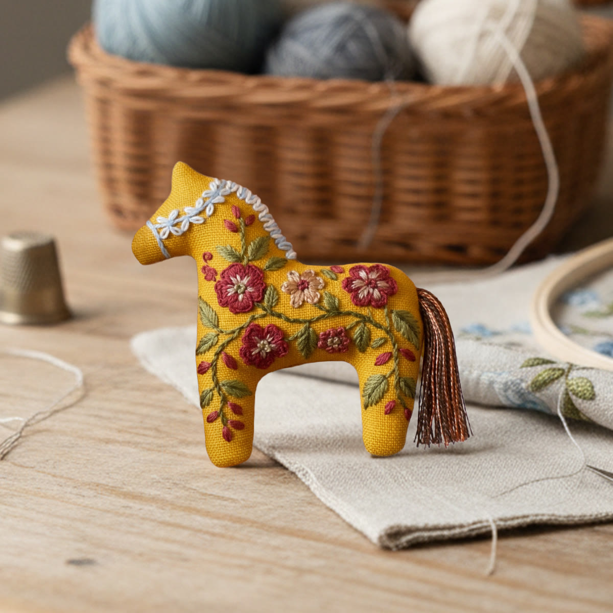 Rubbyoo Horse Embroidery Kit - Wildflowers  | Unique Bag Accessory |  Unique Handmade Gift - image 7