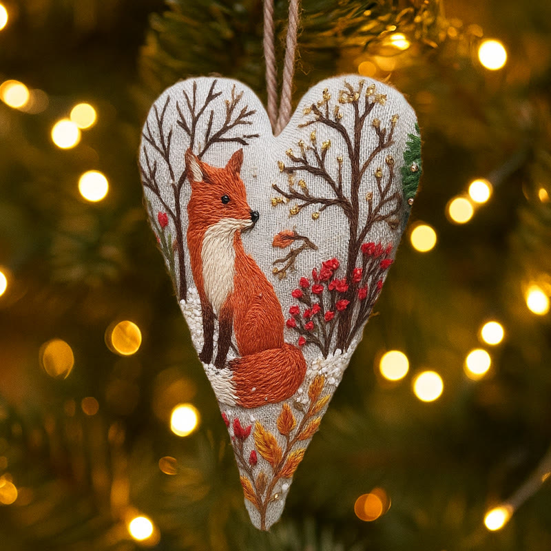 Rubbyoo Heart Embroidery Kit - Winter Fox | Diy Animal Craft | Unique Car Hanging Decor - image 7