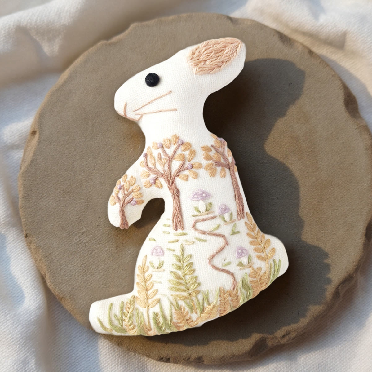 Rubbyoo Rabbit Embroidery Kit - Vibrant Forest | Creative Bunny Artwork | Perfect Gift For Animal Lovers - image 9