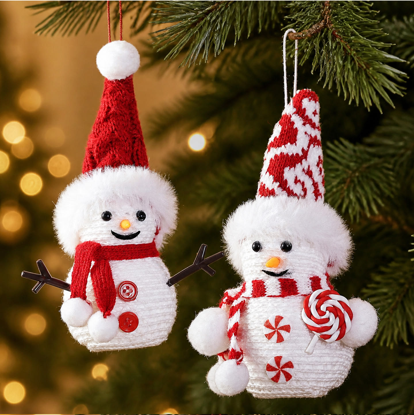 Rubbyoo 2pcs Adorable Xmas Tree Hanging - Christmas Party Accent | Cozy Festive Home Decor - A+B - image 3