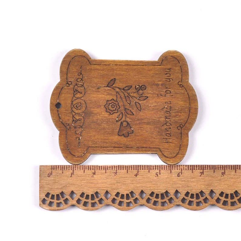 Embroidery Wooden Floss Bobbins - Sewing Thread Organizer | Perfect Gift For Handmade Lovers  - Wildflowers - 10pcs - image 4