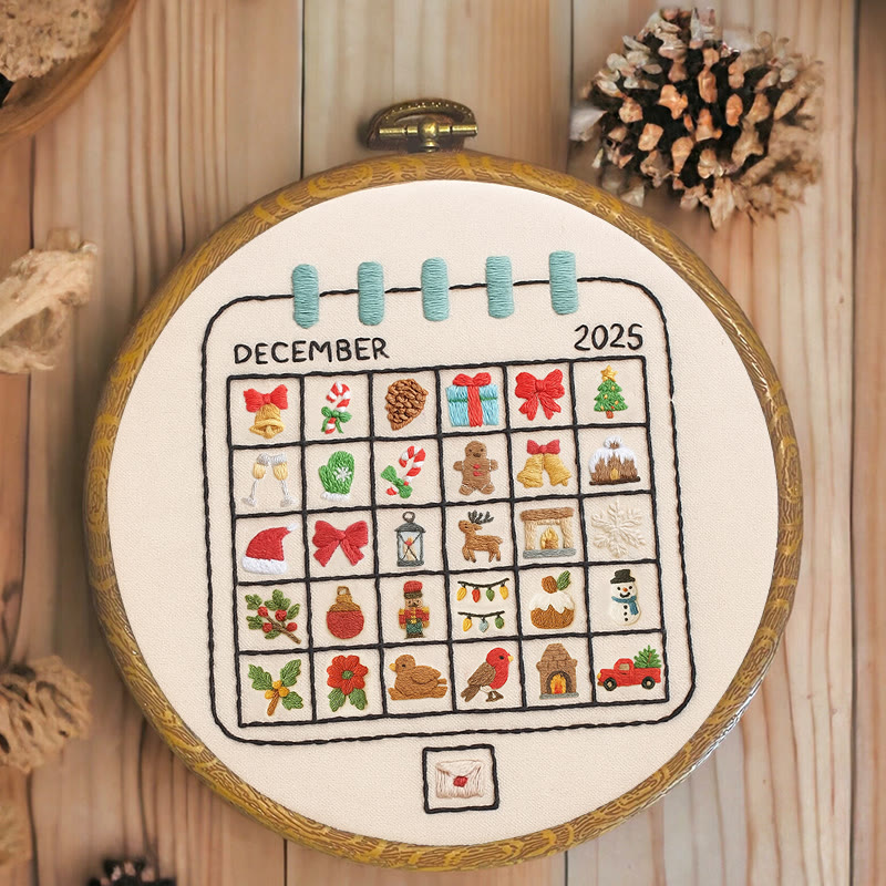 Rubbyoo Embroidery Kit - December Calendar | Christmas Home Decoration | Perfect Gifts For Crafters - image 3