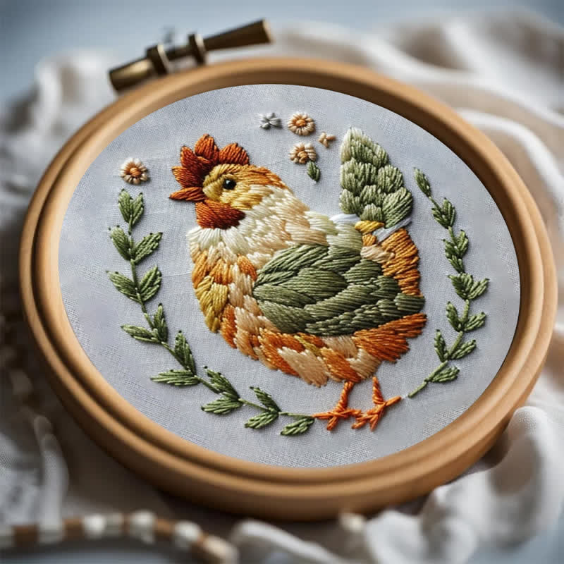 Rubbyoo Embroidery Kit - Floral Chicken - image 6