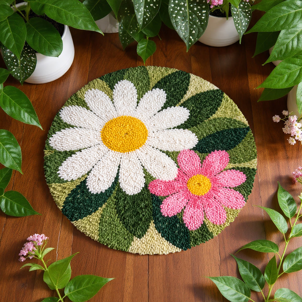 Rubbyoo Latch Hook Rug Kit - Blooming Daisy | Versatile Home Decor | Cute Bedroom Rug - image 8