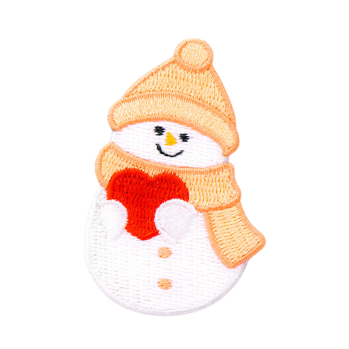 Rubbyoo Winter Snowman Embroidered Patch - Christmas Iron-on Applique | Perfect For Backpack Decoration - Orange snowman - image 10