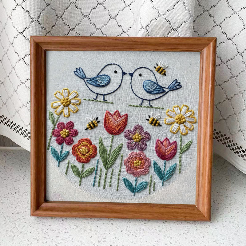 Rubbyoo Embroidery Kit - Little Chick | Beginner Handmade Art | Diy Animal Ornament - Embroidery Kit Plus An Extra Frame - image 3