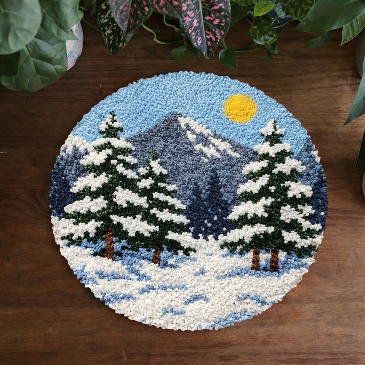 Rubbyoo Latch Hook Rug Kit - Winter View | Handmade Door Mat | diy housewarming craft - image 9