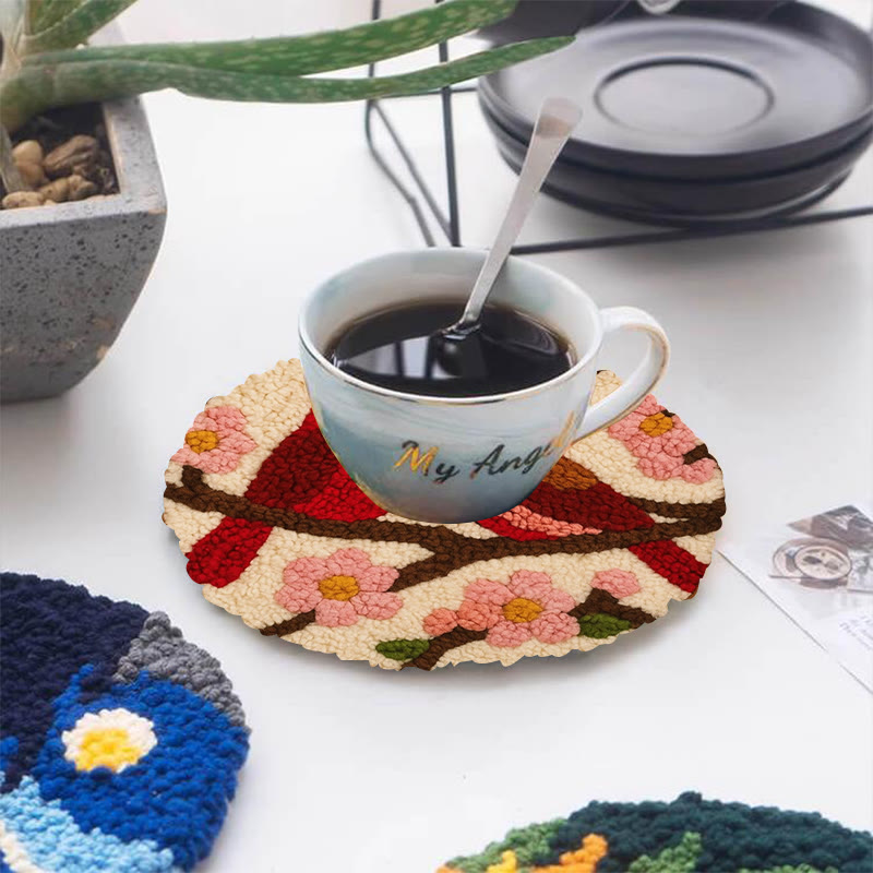  Romantic Cardinals Punch Needle Kit - Unique Birds Decoration | Perfect Handicraft For Lover - image 9