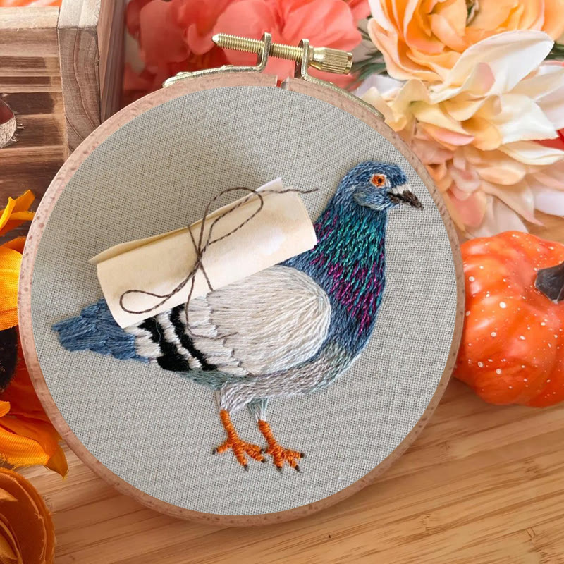 Rubbyoo Embroidery Kit - Carrier Pigeon | Diy Bird Handicraft | Creative Home Decor - image 7