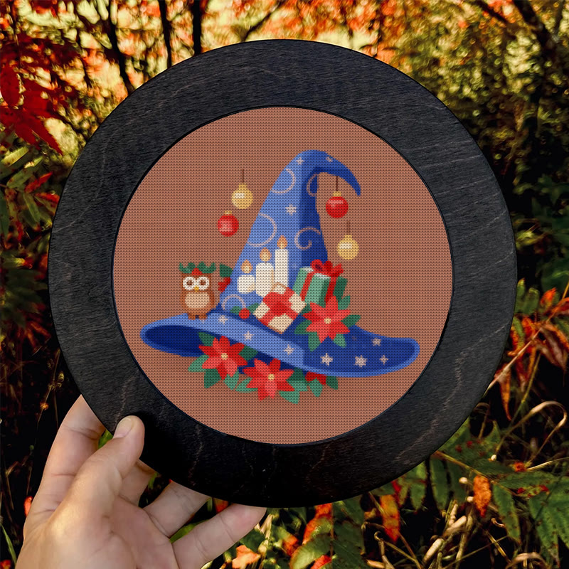 Cross Stitch Kit - Christmas Wizard Hat | Diy Stitch Christmas Craft | Nice For Christmas Decor - image 9
