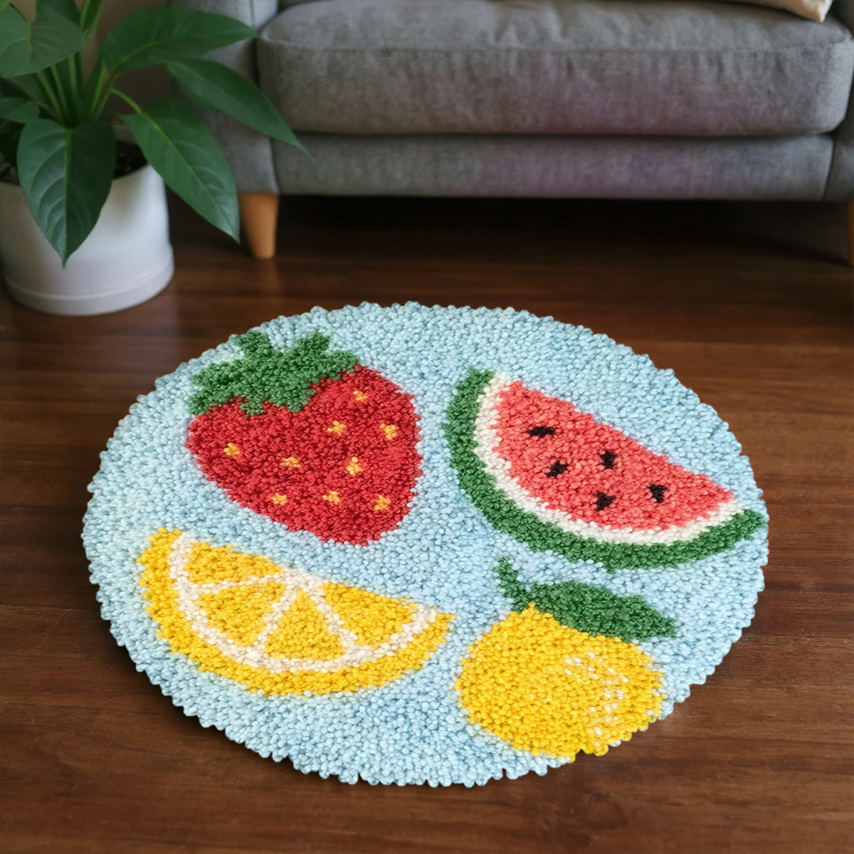 Rubbyoo Latch Hook Rug Kit - Fruits | Fashion Door Mat | Diy Handmade Craft  - image 5