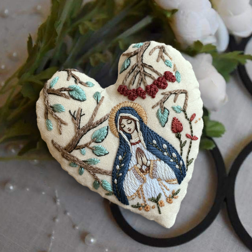 Rubbyoo Heart Embroidery Kit - Praying Woman | Handmade Catholic Craft | Diy Decorative Craft - image 8