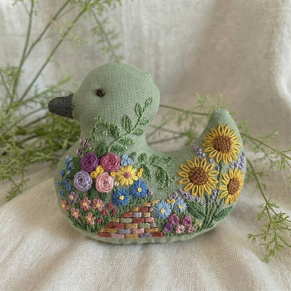 Rubbyoo Duck Embroidery Kit -  Charming Garden | Unique Mother Gift Idea | Creative Handmade Art - image 6
