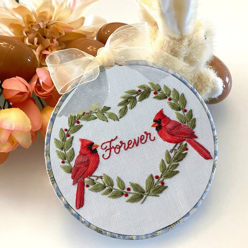 Rubbyoo Embroidery Kit - Forever Love | Handmade Bird Craft | Diy Valentine Gifts - image 4