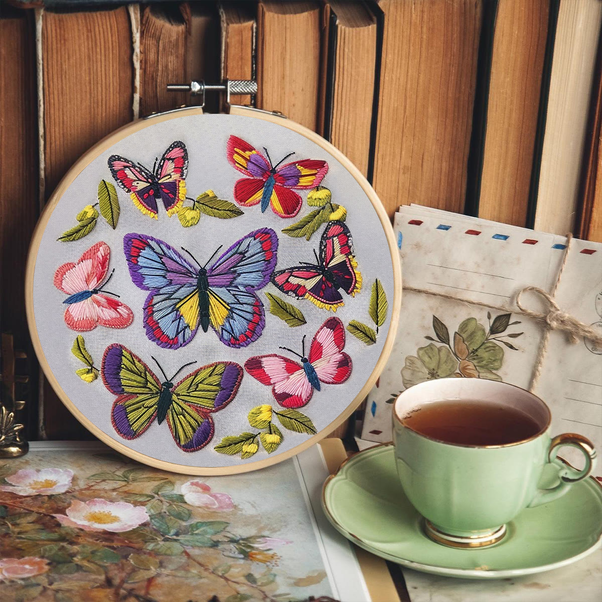 Rubbyoo Embroidery Kit-  Colorful Butterflies - image 5