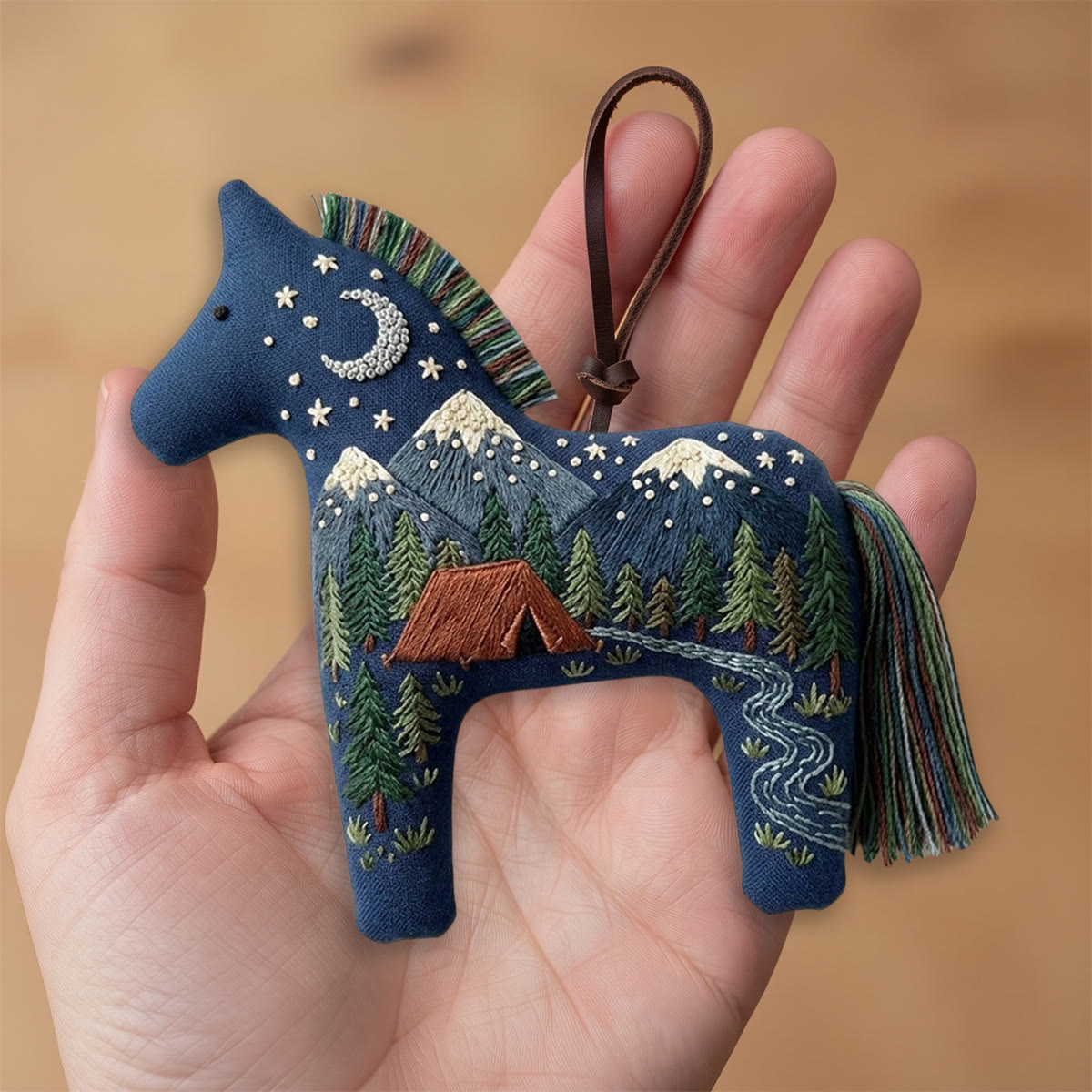 Rubbyoo Dala Horse Embroidery Kit - Snow-capped Mountains | Nature Lover Gift | DIY Handmade Craft - image 8