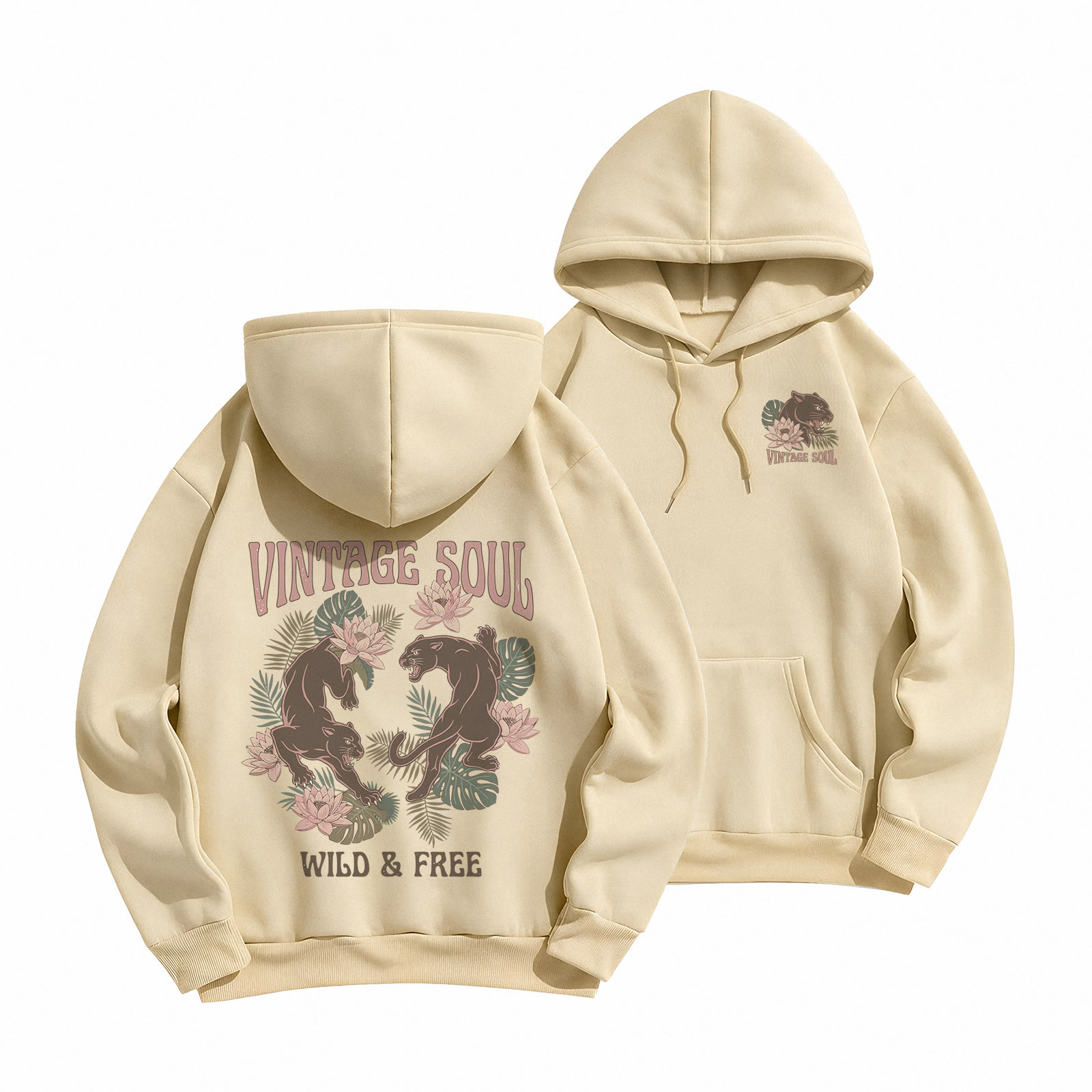 Rubbyoo Vintage Soul Unisex Hoodie  - Light Coffee - 2XL - image 19