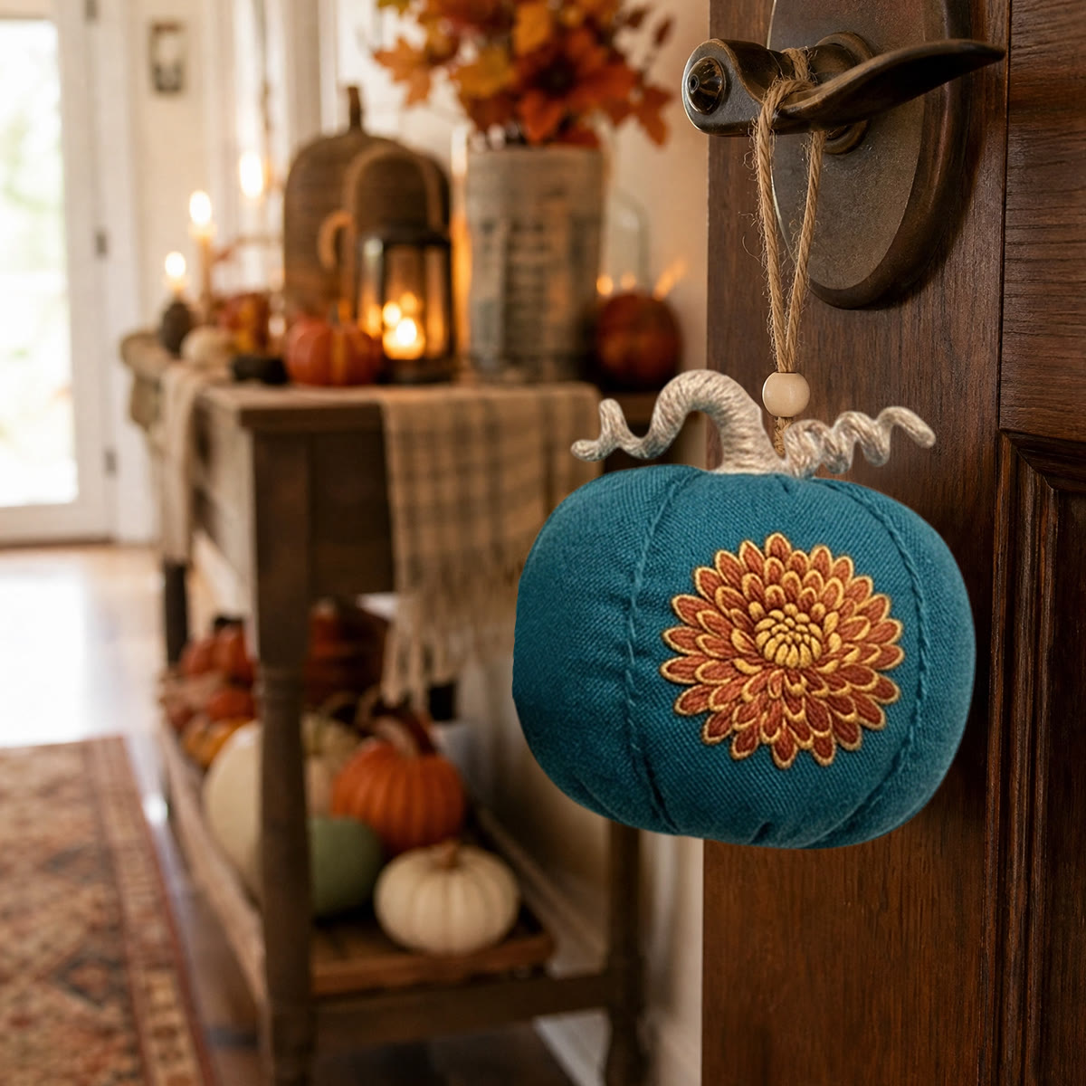 Rubbyoo Halloween Pumpkin Embroidery Kit -  Floral Song | Easy-to-do Hallowmas Style Decor | Elegant Flowers Vibe Gift For Her - image 7
