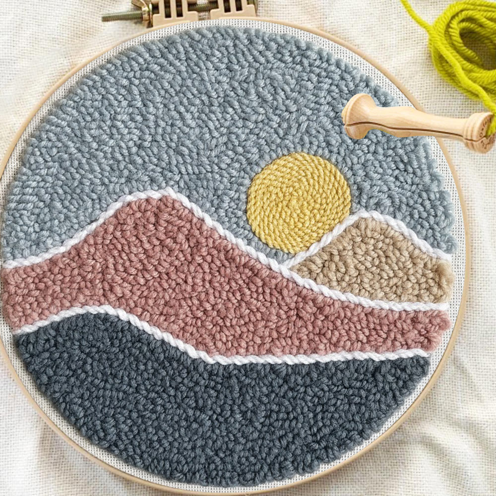 Sunset Punch Needle Kit - Landscape Diy Craft | Creative Home Decor - image 8