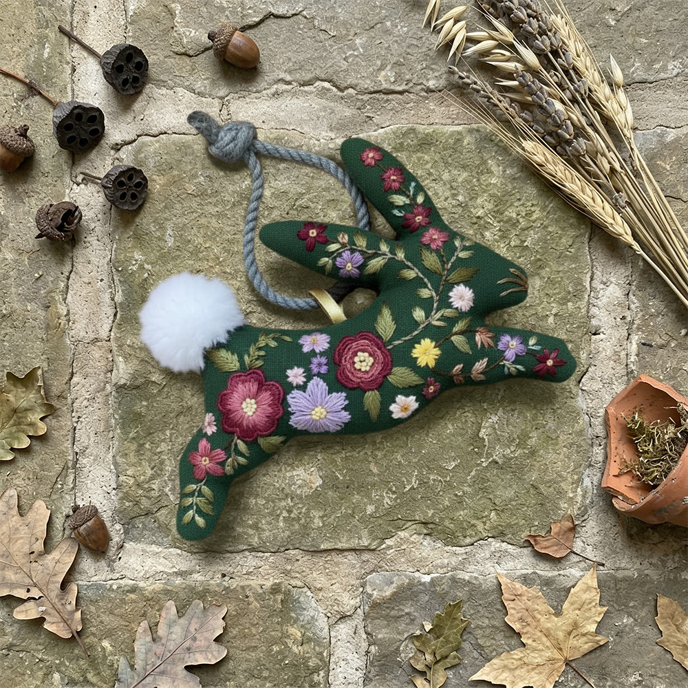 Rubbyoo Rabbit Embroidery Kit - Spring Wildflower | Diy Bunny Craft | Beginner Handmade Art - image 3